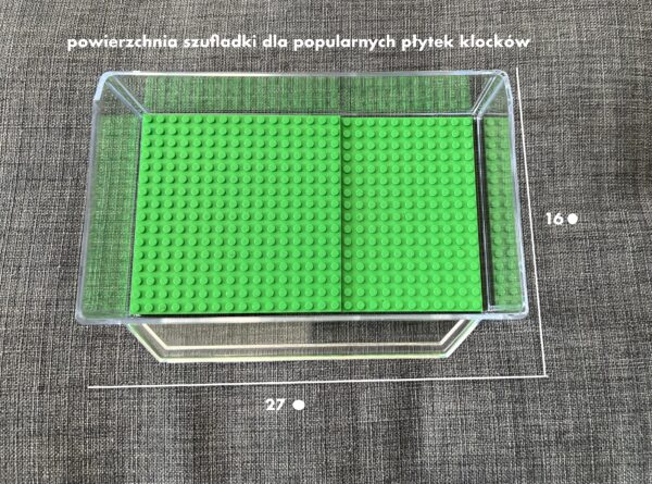Biały organizer z szufladkami L4B – 4 szerokie szufladki - obrazek 6